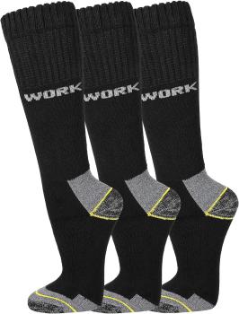 6 Paar TippTexx 24 lange Arbeitssocken, Komfortbund, Vollfrotteefuß (3/4 lang)